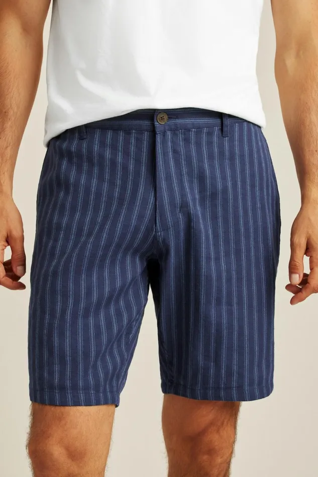 Men Weekend Chino Shorts Midnight Stripe Bonobos Chino Shorts