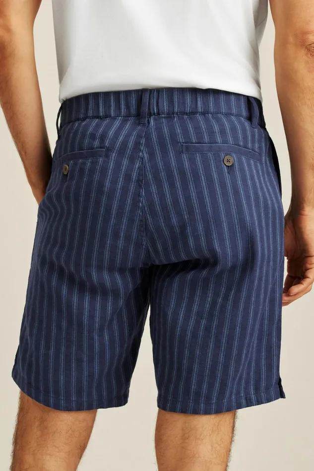 Men Weekend Chino Shorts Midnight Stripe Bonobos Chino Shorts