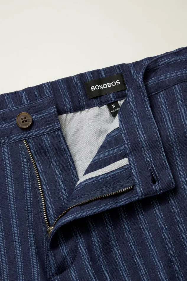 Men Weekend Chino Shorts Midnight Stripe Bonobos Chino Shorts