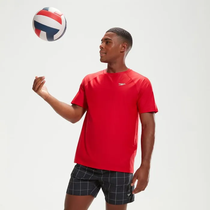 Men Wetsuits and Trisuits Speedo Men039s Essential Short Sleeve Swim Top Red Men Wetsuits and Trisuits Speedo Men039s Essential Short Sleeve Swim Top Red