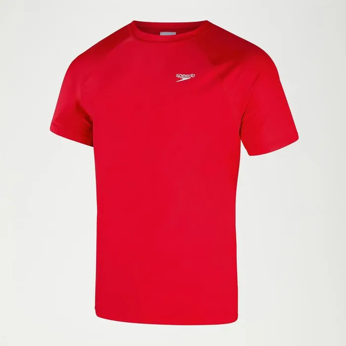 Men Wetsuits and Trisuits Speedo Men039s Essential Short Sleeve Swim Top Red Men Wetsuits and Trisuits Speedo Men039s Essential Short Sleeve Swim Top Red
