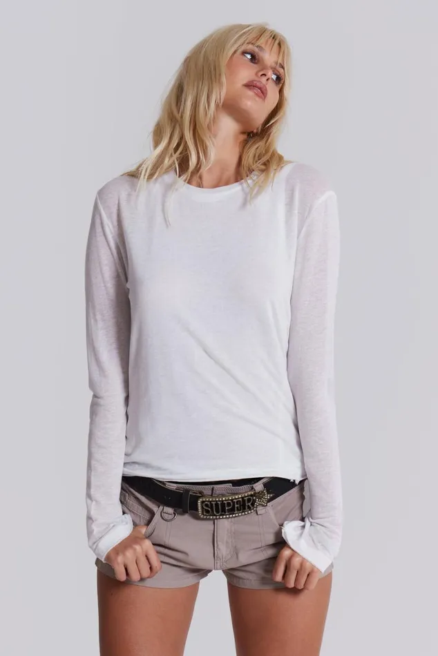 Men White Mist Long Sleeve Jaded London Basics