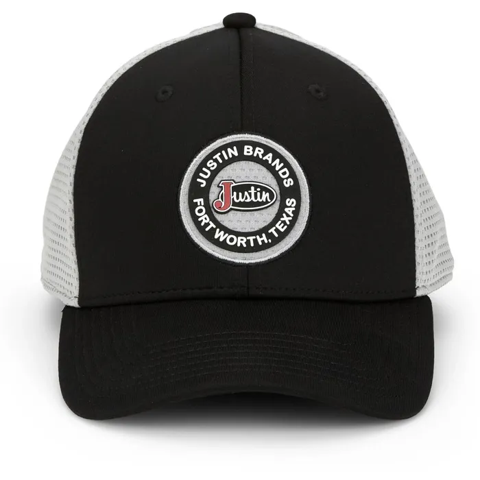 MENWOMEN Justin Ft Worth Logo Cap Black Justin Boots Hats and Caps