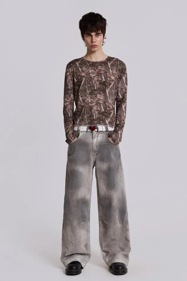 Men Woodland Long Sleeve Jaded London TShirts and Vests