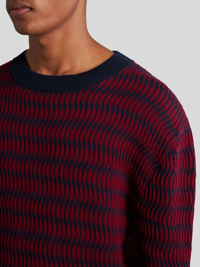 Men Wool Jacquard Sweater Etro Knitwear