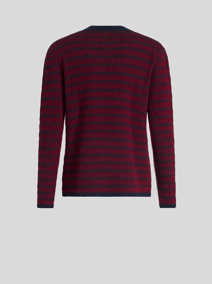 Men Wool Jacquard Sweater Etro Knitwear
