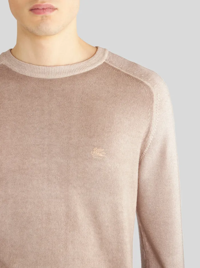 Men Wool Jumper With Logo Etro Knitwear