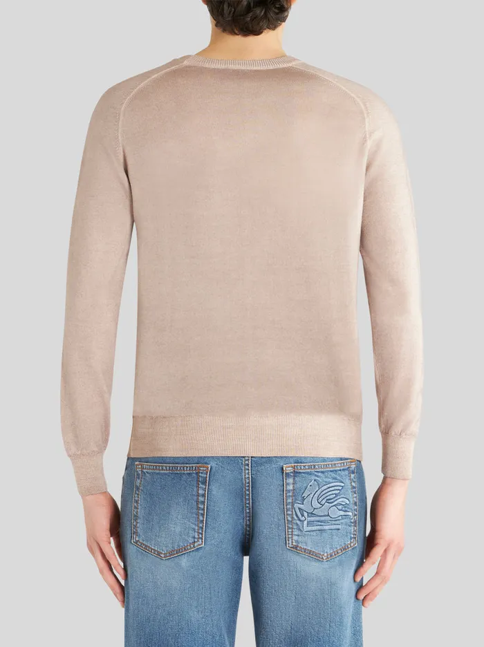 Men Wool Jumper With Logo Etro Knitwear