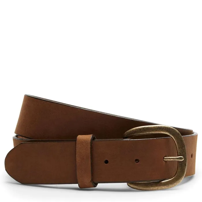MEN Work Basic Belt Brown Justin Boots Belts