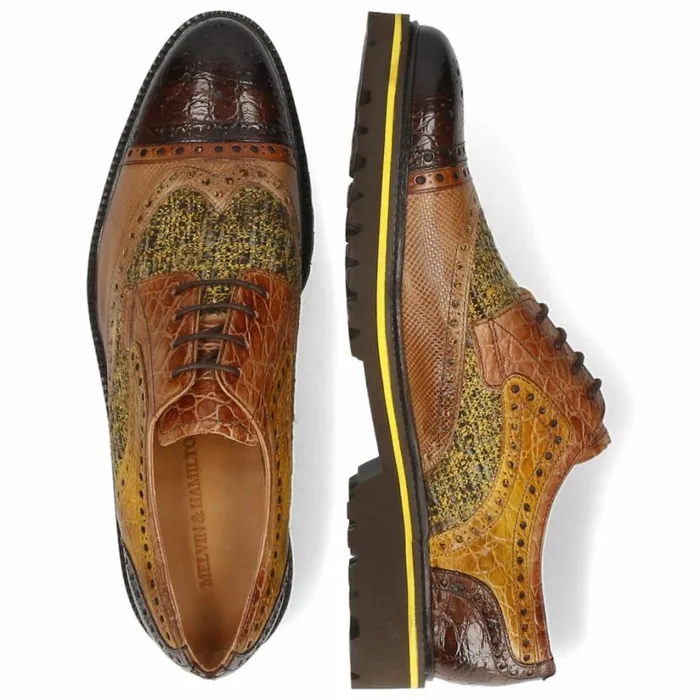 Mens Derbies Melvin and Hamilton Henry 7 Light Brown