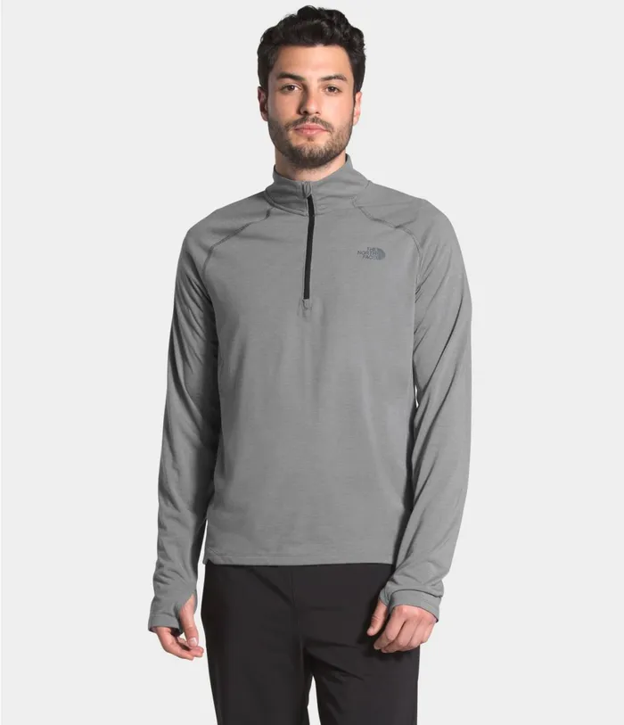 Mens Essential Zip Pullover Tnf Medium Grey Heather The North Face Active Tops Mens Essential Zip Pullover Tnf Medium Grey Heather The North Face Active Tops
