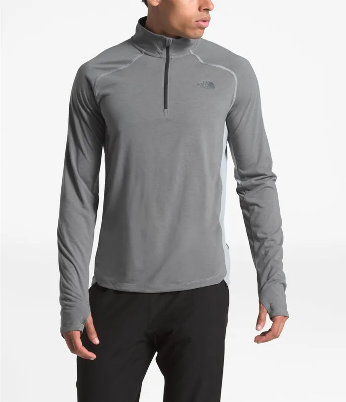 Mens Essential Zip Pullover Tnf Medium Grey Heather The North Face Active Tops