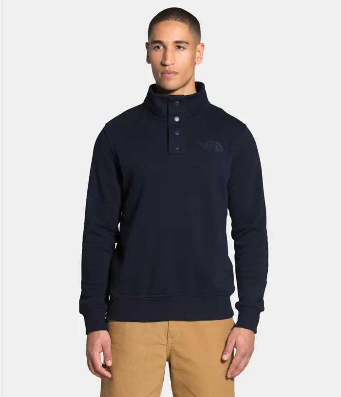 Mens Snap Fleece Pullover Aviator Navy The North Face Fleece