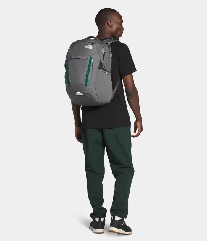 Mens Surge Backpack Zinc Grey Dark Heatherevergreen The North Face Backpacks