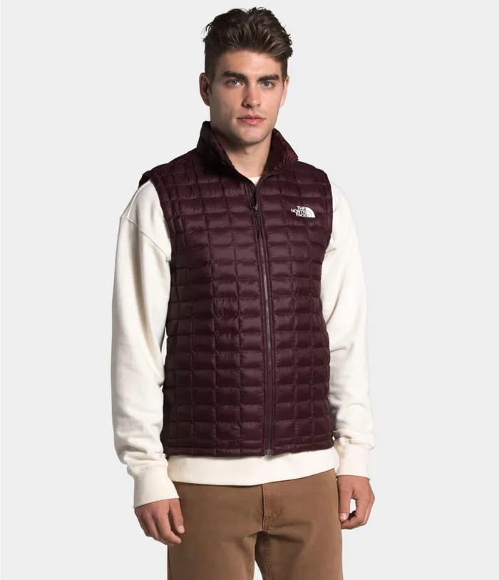 Mens ThermoBall Eco Vest Root Brown Matte The North Face Vests