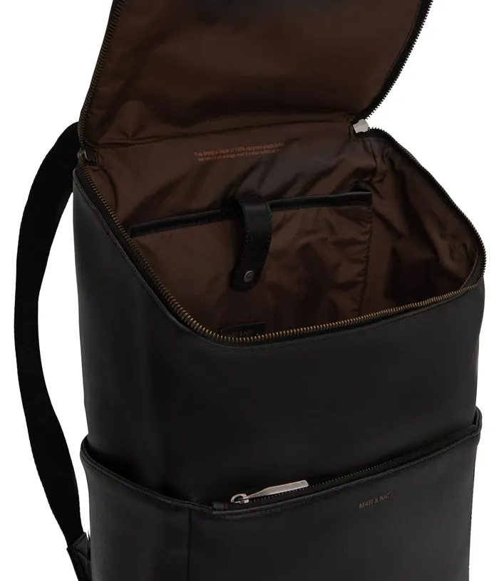 MensWomen Dean Vegan Backpack 8211 Vintage Black Matt and Nat Backpacks