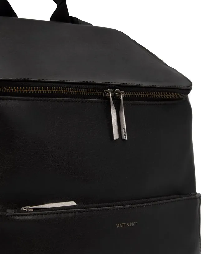 MensWomen Dean Vegan Backpack 8211 Vintage Black Matt and Nat Backpacks