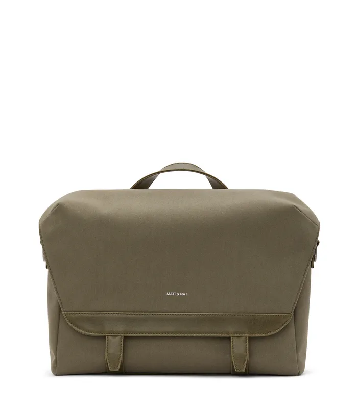 MensWomen Martel Vegan Messenger Bag 8211 Canvas Olive Matt and Nat Totes