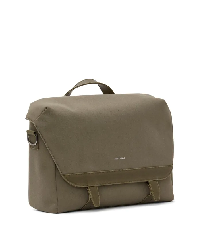 MensWomen Martel Vegan Messenger Bag 8211 Canvas Olive Matt and Nat Totes