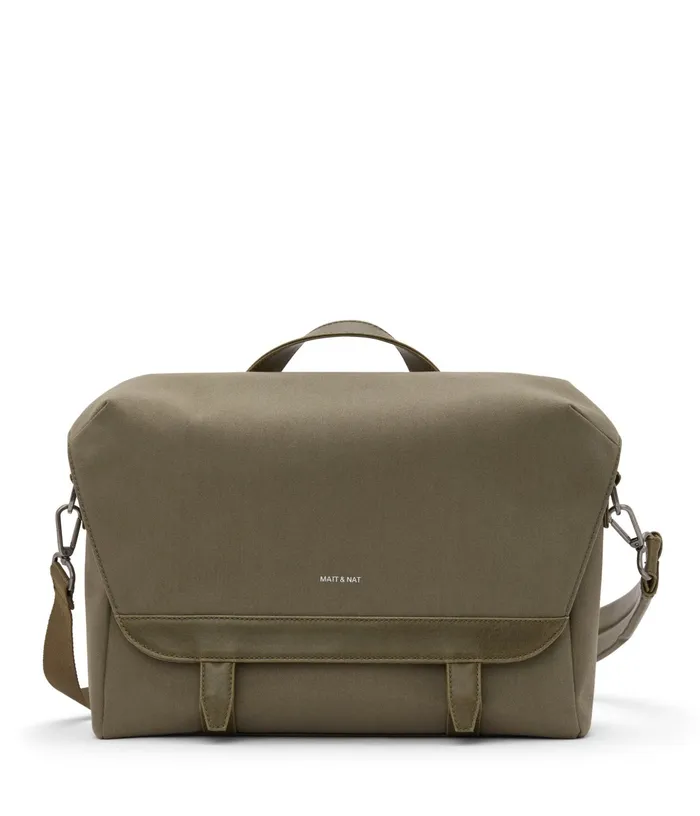 MensWomen Martel Vegan Messenger Bag 8211 Canvas Olive Matt and Nat Totes