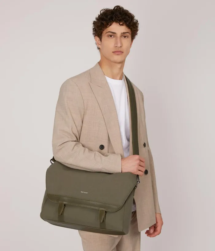 MensWomen Martel Vegan Messenger Bag 8211 Canvas Olive Matt and Nat Totes
