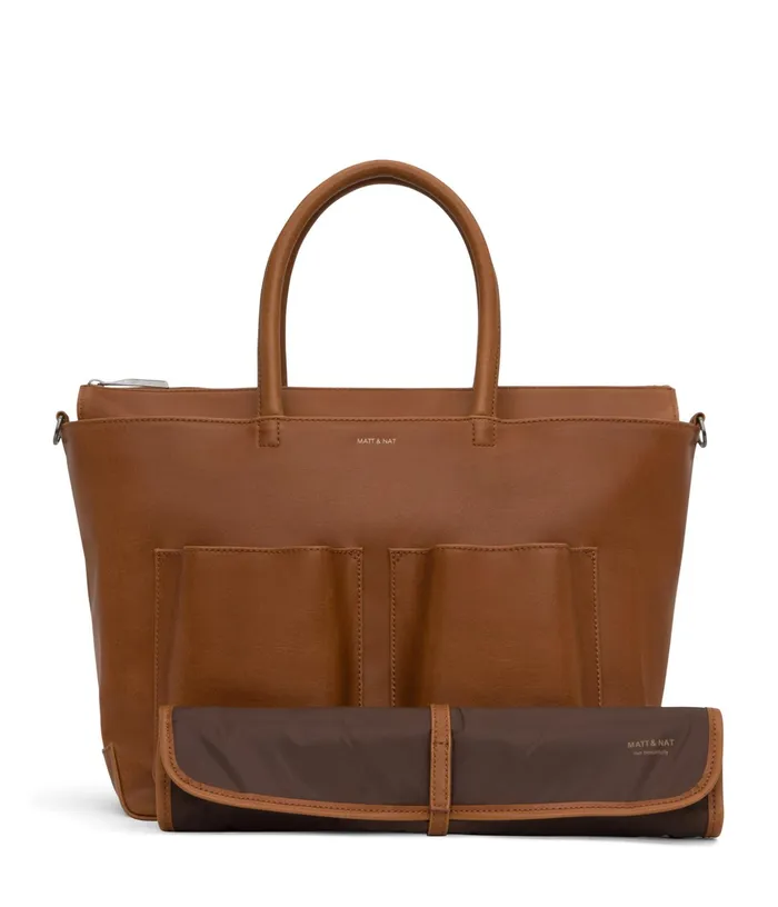 MensWomen Raylanmed Vegan Diaper Bag 8211 Vintage Chili Matt and Nat Weekenders
