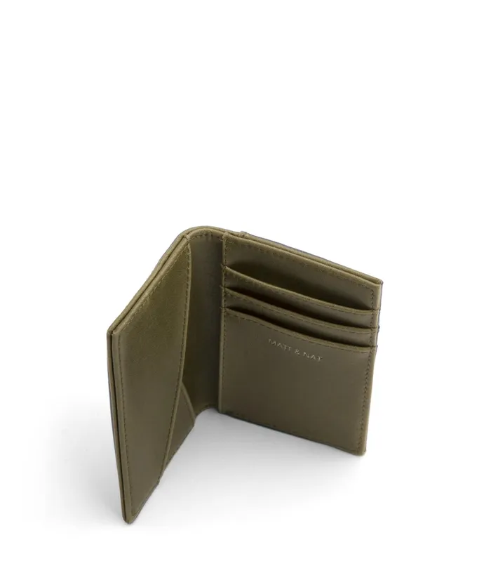 MensWomen York Vegan Card Holder 8211 Vintage Olive Matt and Nat Wallets