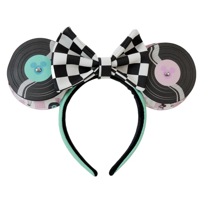 Mickey and Minnie Date Night Diner Jukebox Record Ear Headband Unisex Loungefly Small Accessories Mickey and Minnie Date Night Diner Jukebox Record Ear Headband Unisex Loungefly Small Accessories