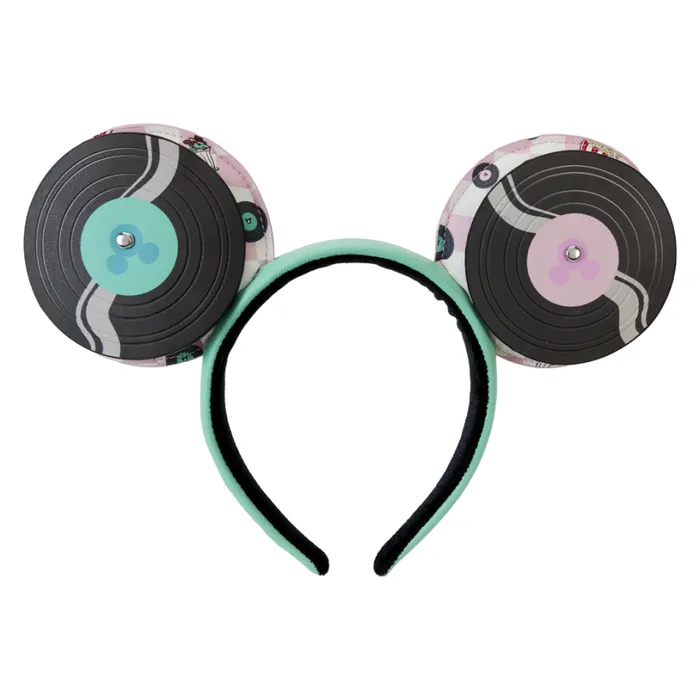 Mickey and Minnie Date Night Diner Jukebox Record Ear Headband Unisex Loungefly Small Accessories Mickey and Minnie Date Night Diner Jukebox Record Ear Headband Unisex Loungefly Small Accessories