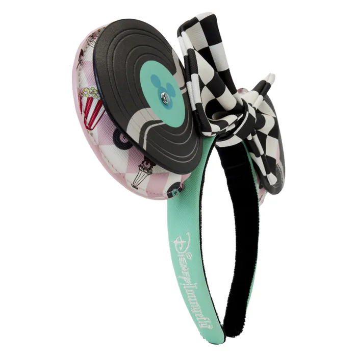 Mickey and Minnie Date Night Diner Jukebox Record Ear Headband Unisex Loungefly Small Accessories Mickey and Minnie Date Night Diner Jukebox Record Ear Headband Unisex Loungefly Small Accessories