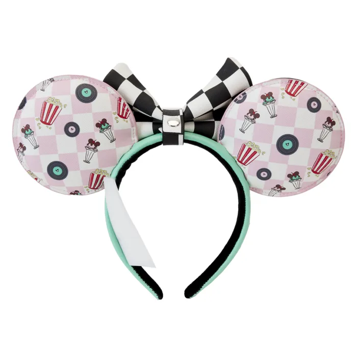 Mickey and Minnie Date Night Diner Jukebox Record Ear Headband Unisex Loungefly Small Accessories Mickey and Minnie Date Night Diner Jukebox Record Ear Headband Unisex Loungefly Small Accessories