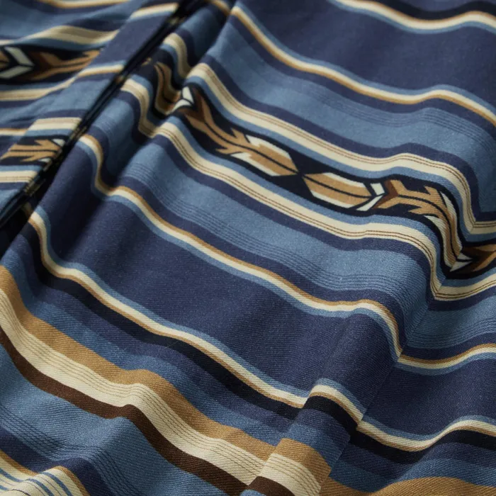 Midi Women Stetson Indigo Serape Print Dress Blue