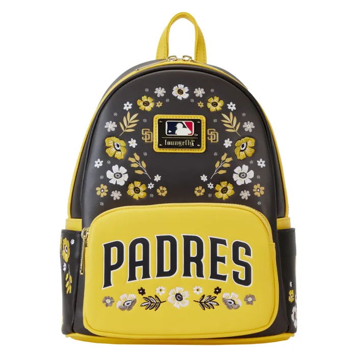 MLB San Diego Padres Floral Mini Backpack Unisex Loungefly Backpacks