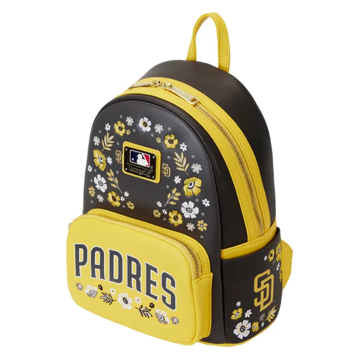 MLB San Diego Padres Floral Mini Backpack Unisex Loungefly Backpacks MLB San Diego Padres Floral Mini Backpack Unisex Loungefly Backpacks