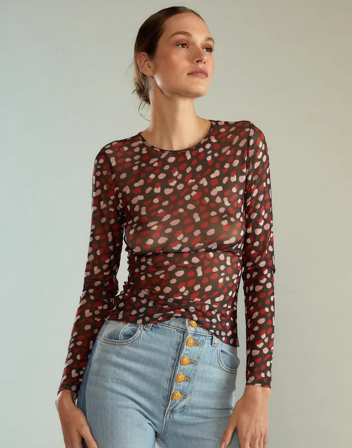 Modern Mesh Top 8211 Blrdpk Women Cynthia Rowley Tops