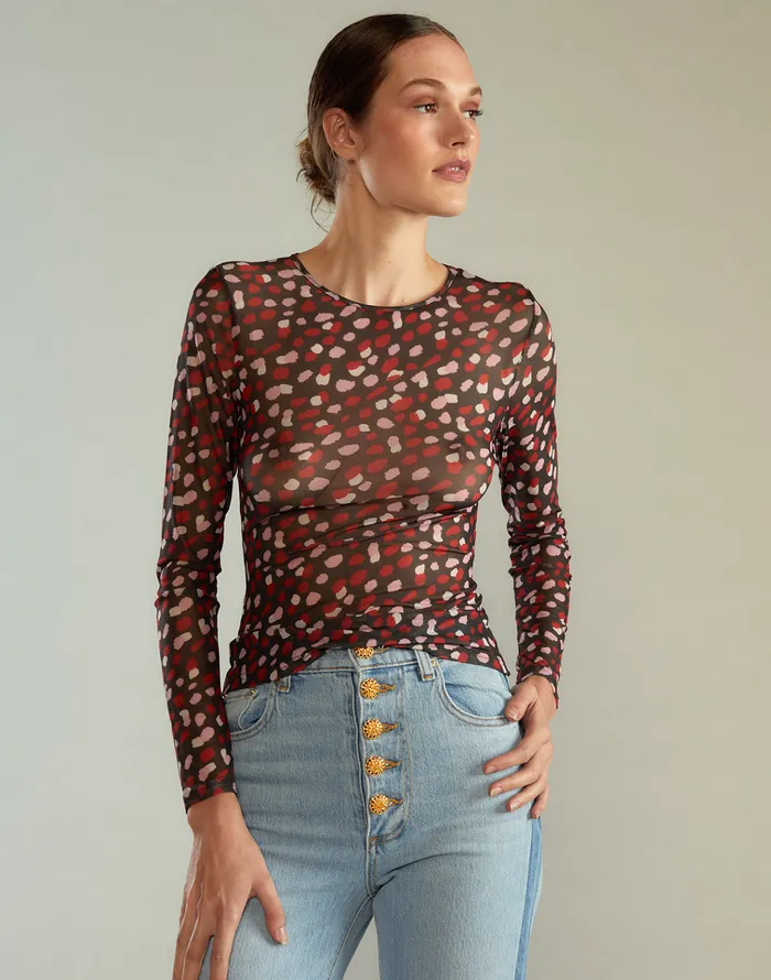 Modern Mesh Top 8211 Blrdpk Women Cynthia Rowley Tops