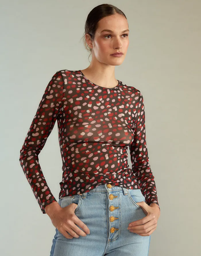 Modern Mesh Top 8211 Blrdpk Women Cynthia Rowley Tops