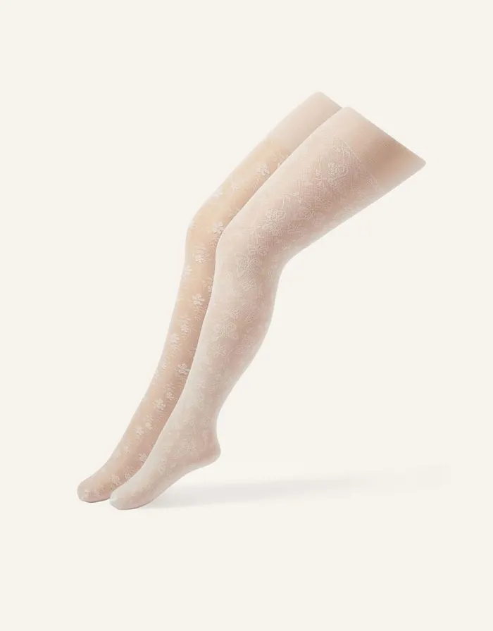 Monsoon 2Pack Floral Lace Tights Multi Children Partywear