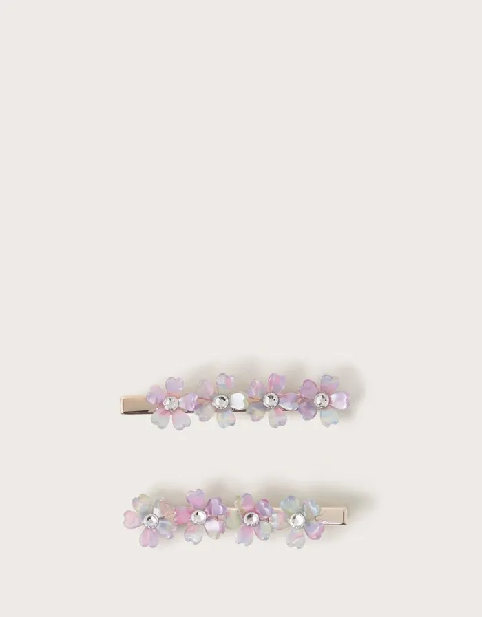 Monsoon 2Pack Ombre Flower Clips Children Girls039 Hair Accessories