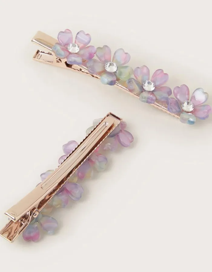 Monsoon 2Pack Ombre Flower Clips Children Girls039 Hair Accessories Monsoon 2Pack Ombre Flower Clips Children Girls039 Hair Accessories