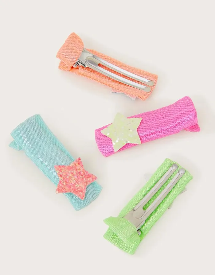 Monsoon 4Pack Bright Glitter Star Hair Clips Children Girls039 Hair Accessories Monsoon 4Pack Bright Glitter Star Hair Clips Children Girls039 Hair Accessories