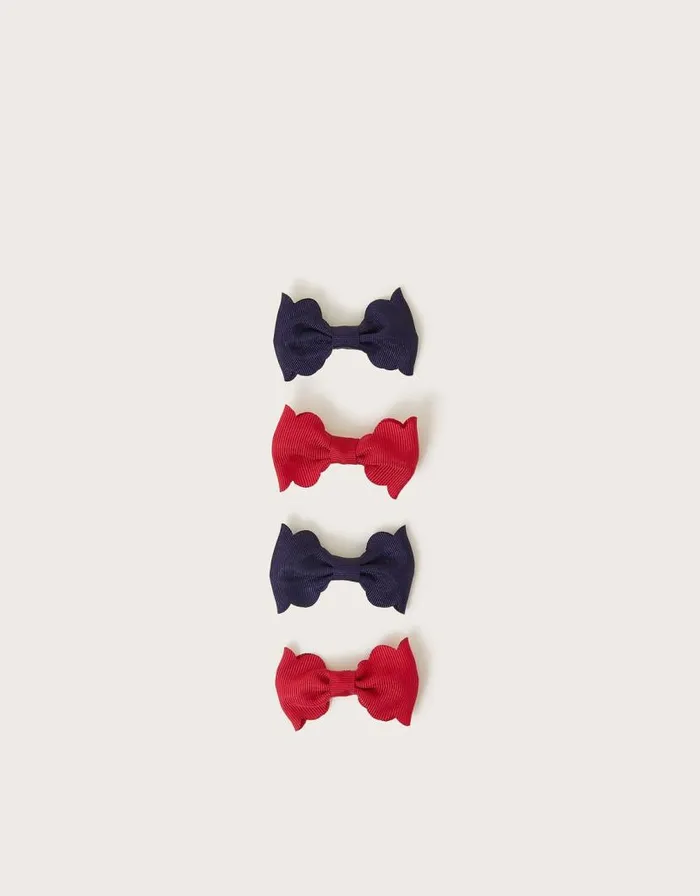 Monsoon 4Pack School Bow Hair Clips Children Girls039 Hair Accessories