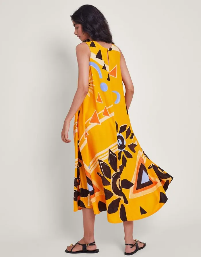 Monsoon Amanda Print Dress Orange Women Beachwear and Swimwear Monsoon Amanda Print Dress Orange Women Beachwear and Swimwear