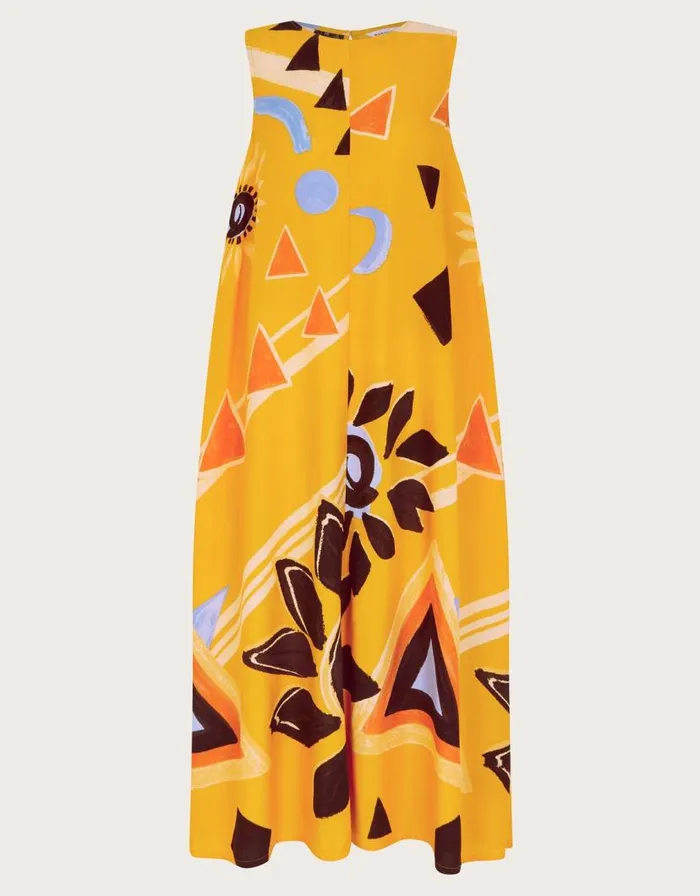 Monsoon Amanda Print Dress Orange Women Beachwear and Swimwear Monsoon Amanda Print Dress Orange Women Beachwear and Swimwear