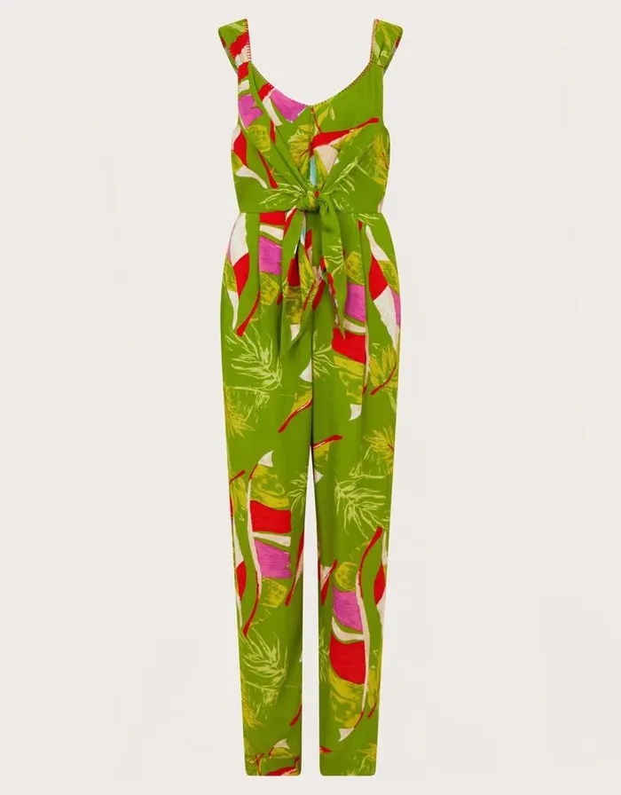 Monsoon Amina Floral Jumpsuit Green Women Beachwear and Swimwear Monsoon Amina Floral Jumpsuit Green Women Beachwear and Swimwear