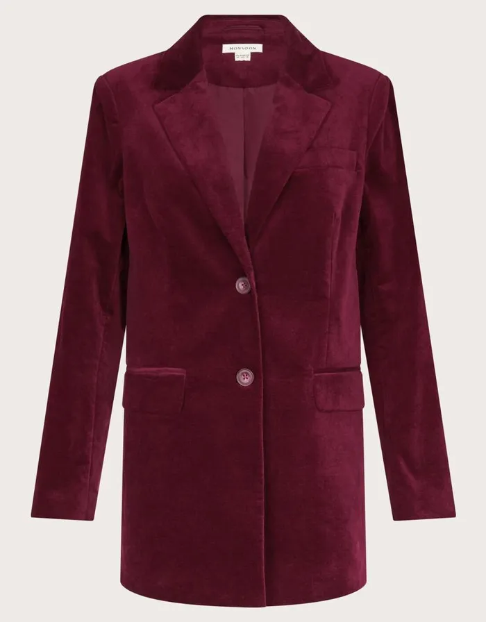 Monsoon Amy Structured Blazer Red Women Casualwear Monsoon Amy Structured Blazer Red Women Casualwear