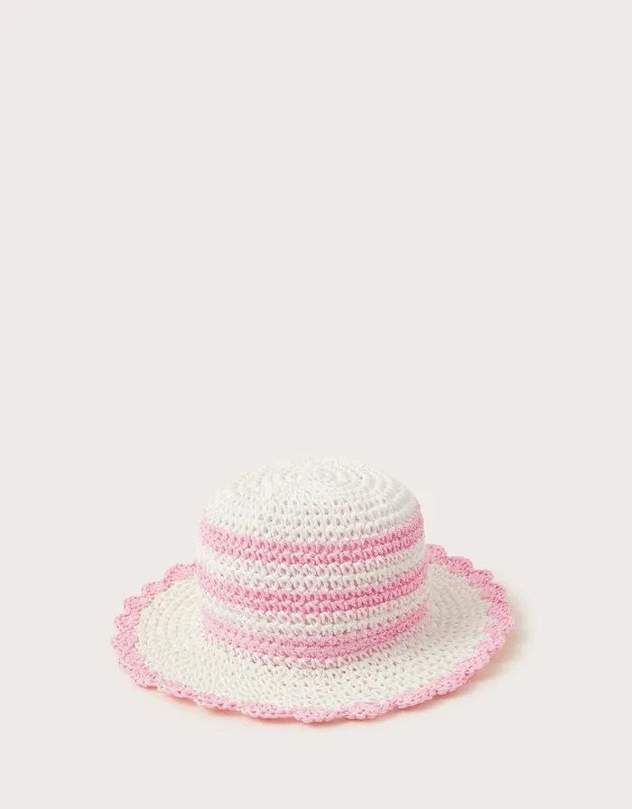 Monsoon Baby Crochet Flower Hat Pink Children Hats and Sunglasses Monsoon Baby Crochet Flower Hat Pink Children Hats and Sunglasses