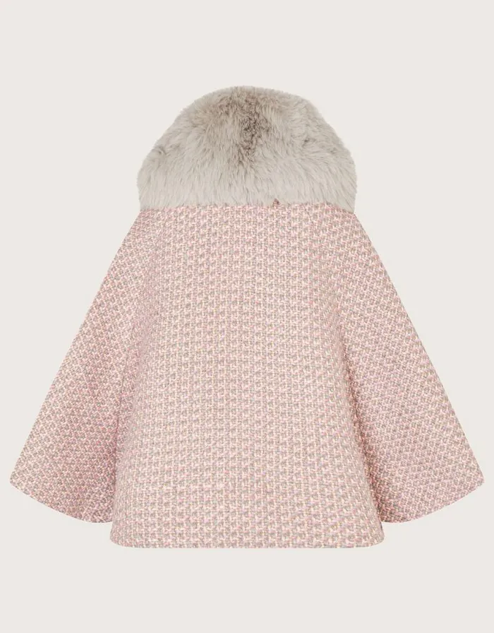 Monsoon Baby Tweed Cape Grey Children Coats and Jackets Monsoon Baby Tweed Cape Grey Children Coats and Jackets