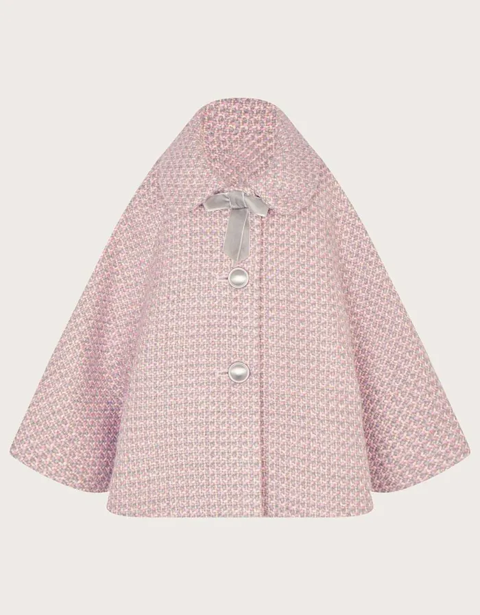 Monsoon Baby Tweed Cape Grey Children Coats and Jackets Monsoon Baby Tweed Cape Grey Children Coats and Jackets