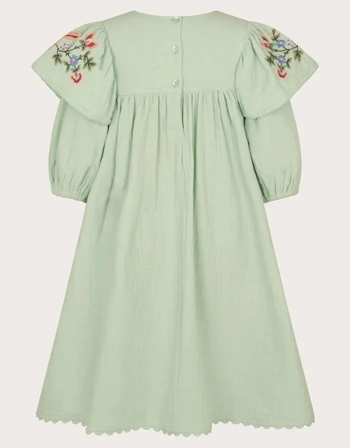 Monsoon Boutique Embroidered Cheesecloth Dress Green Children Dresses Monsoon Boutique Embroidered Cheesecloth Dress Green Children Dresses